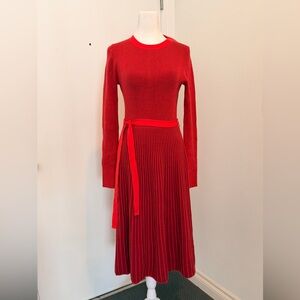 Boden Vibrant Red Long Sleeve Dress